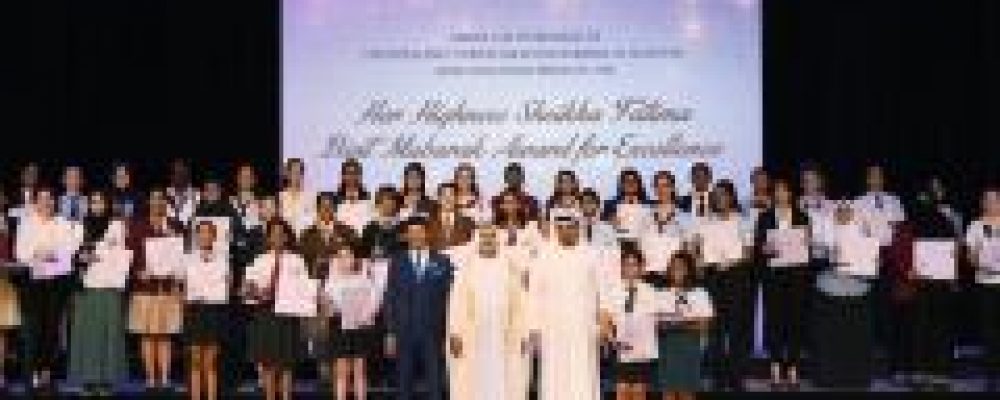 42 Exceptional Female Students Of GEMS School Accept Sheikha Fatima Award From His Excellency Sheikh Nahayan