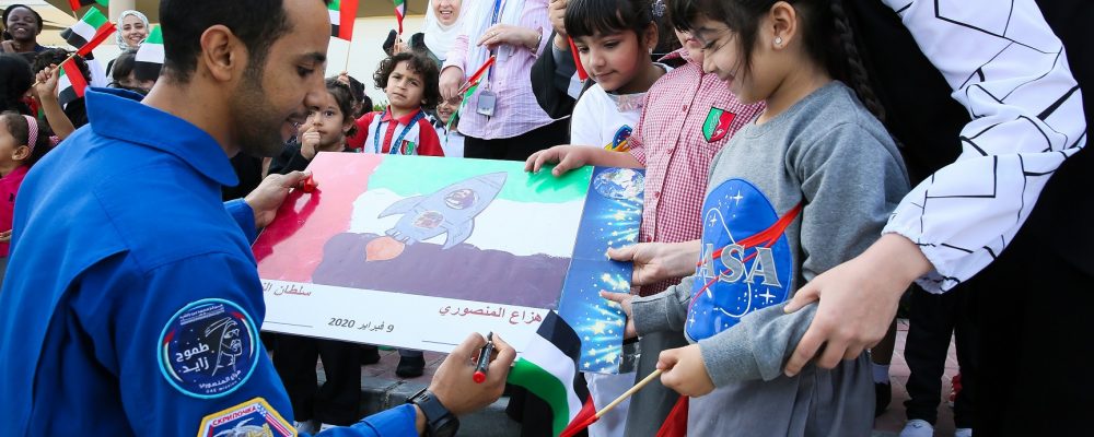 UAE Astronauts Hazzaa Al Mansoori And Sultan Al Neyadi Address Students Of GEMS Al Barsha National School, Dubai